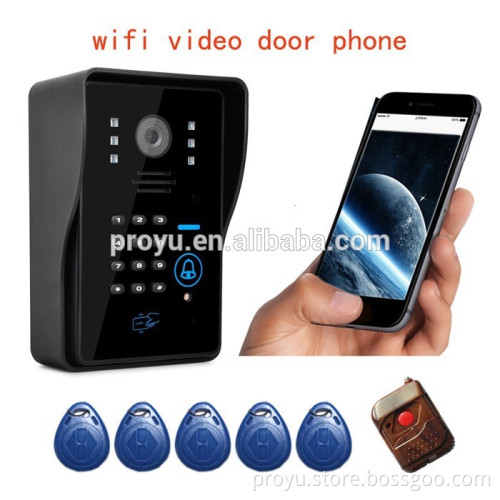 2015 newest 2.4G wifi doorbell camera with free APP for smartphone and tablets to open door PY-WCF2